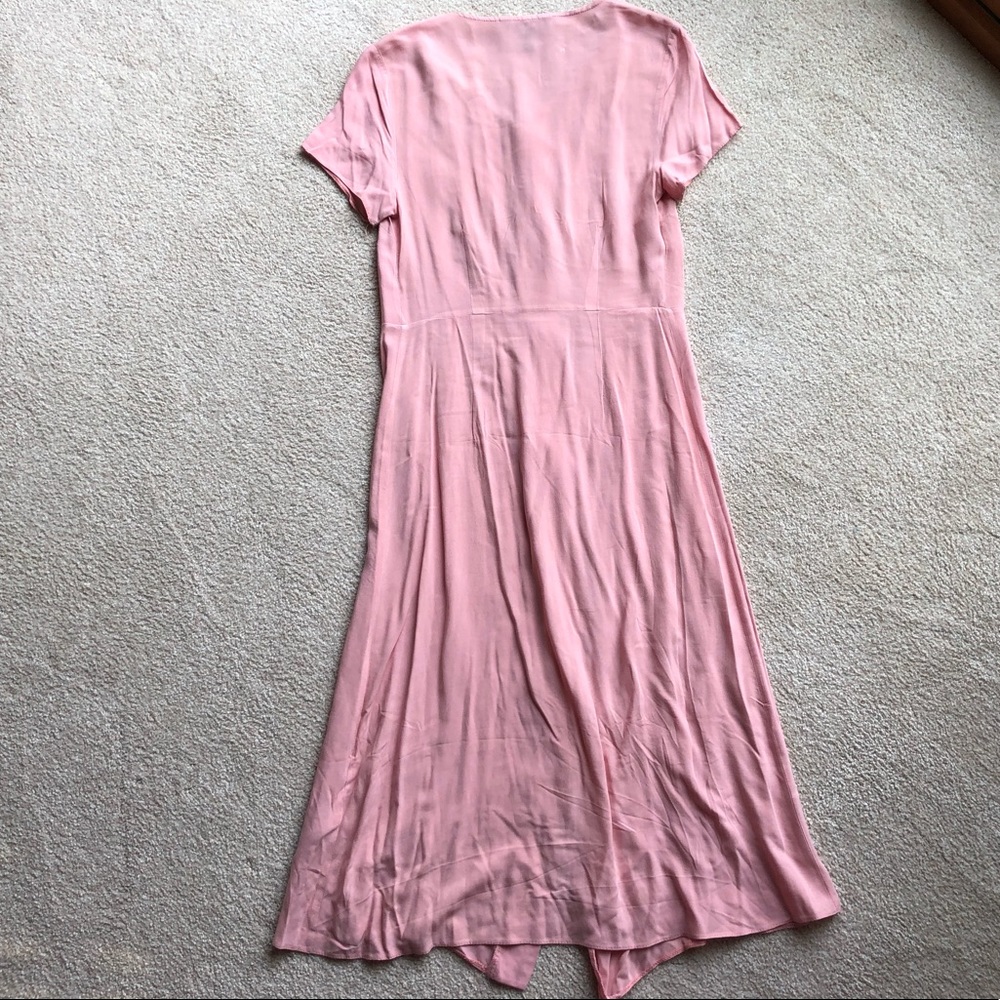 NEW LOOK Pink S/S Button Down Midi Pretty Dress 4 - Picture 8 of 10